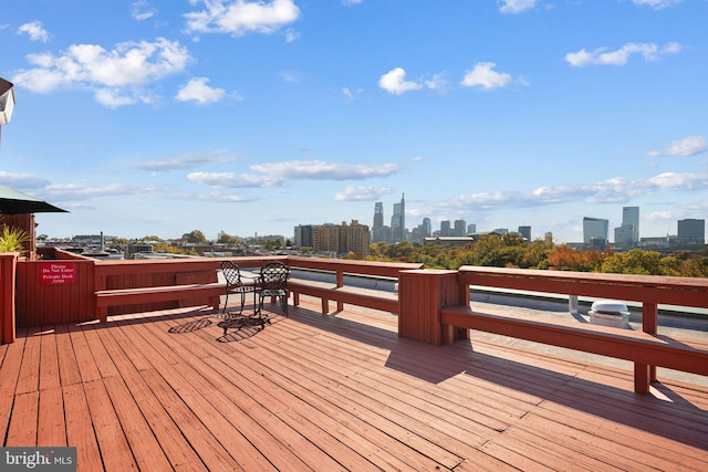 view of wooden terrace