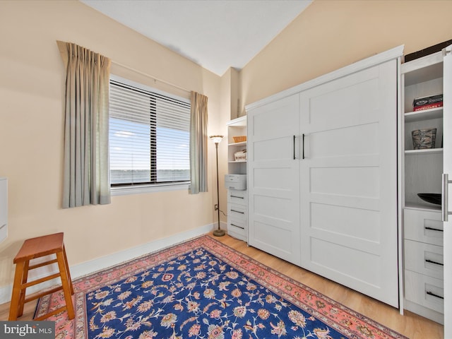 bedroom featuring light hardwood / wood-style flooring