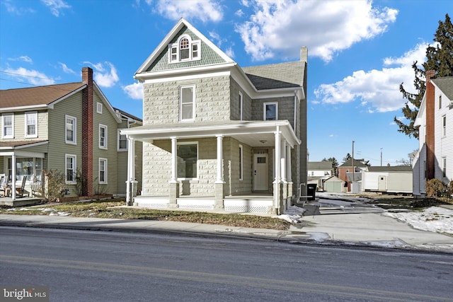 view of front of house featuring covered porch