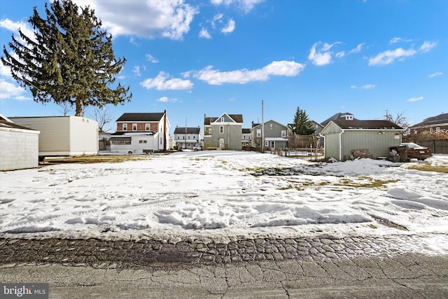 view of snowy yard