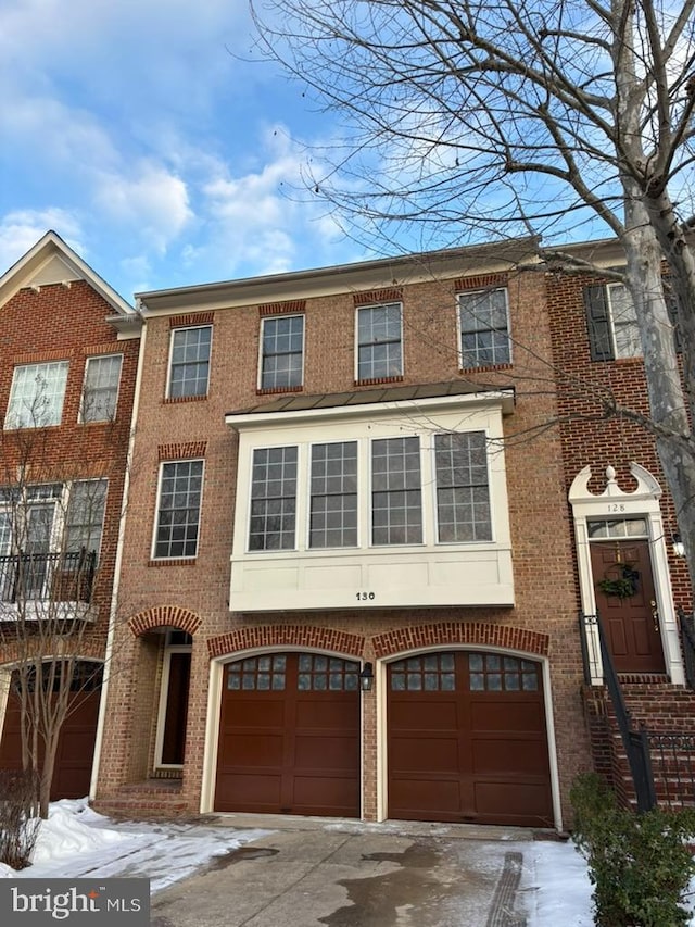 view of property featuring a garage