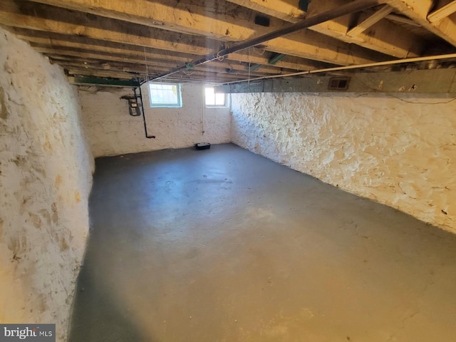 view of basement