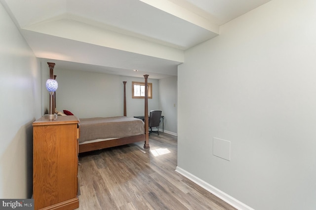 bedroom featuring hardwood / wood-style floors