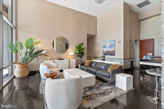 105 Christina Landing Dr Unit 905, Wilmington, DE 19801 - living room featuring a high ceiling