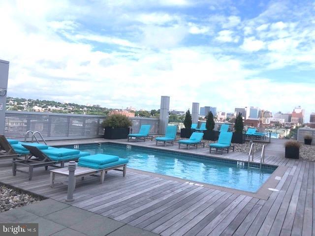 105 Christina Landing Dr Unit 905, Wilmington, DE 19801 - view of pool with a wooden deck