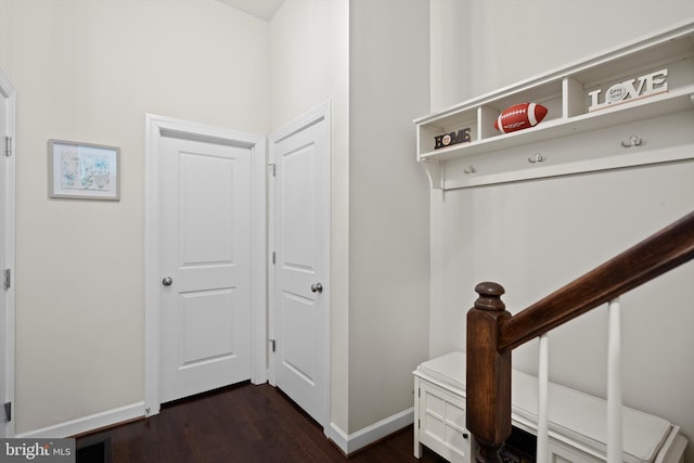 interior space featuring dark hardwood / wood-style floors