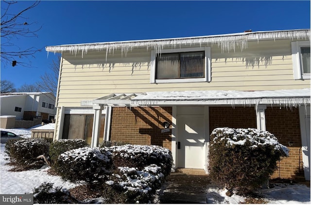 view of snowy exterior