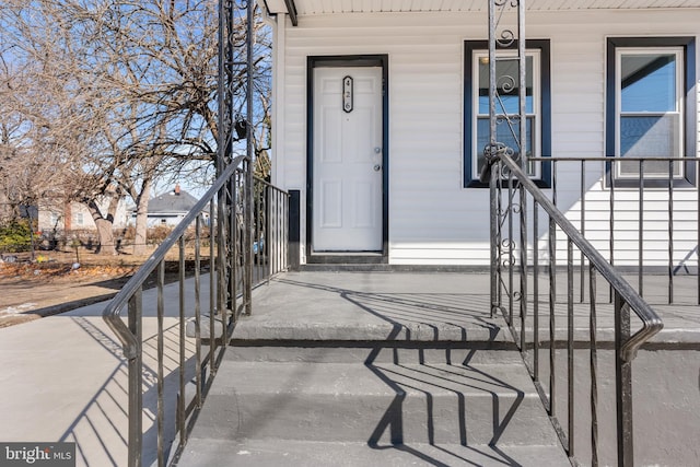 view of doorway to property