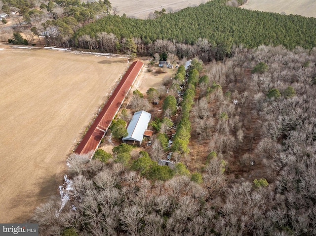 drone / aerial view featuring a rural view