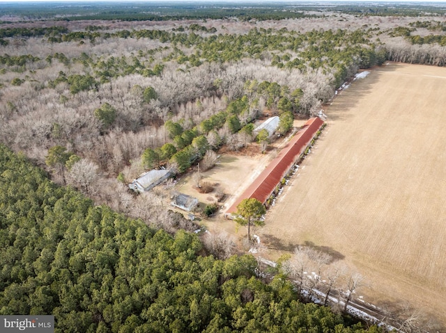 drone / aerial view featuring a rural view