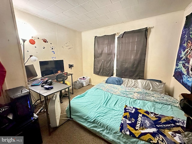 bedroom featuring carpet flooring