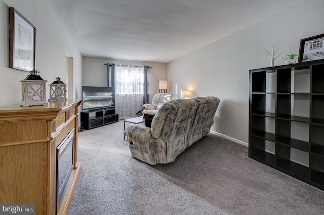 view of carpeted living room