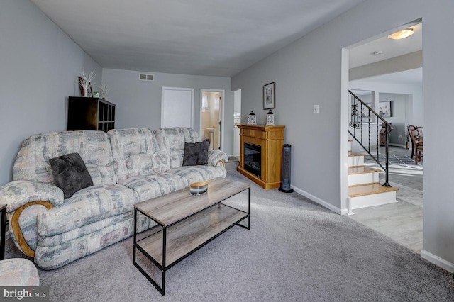 view of carpeted living room