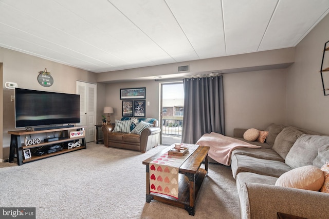 view of carpeted living room