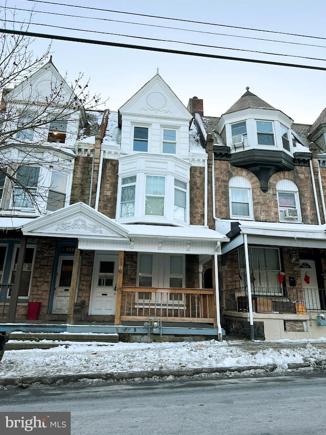 view of front of property with a porch