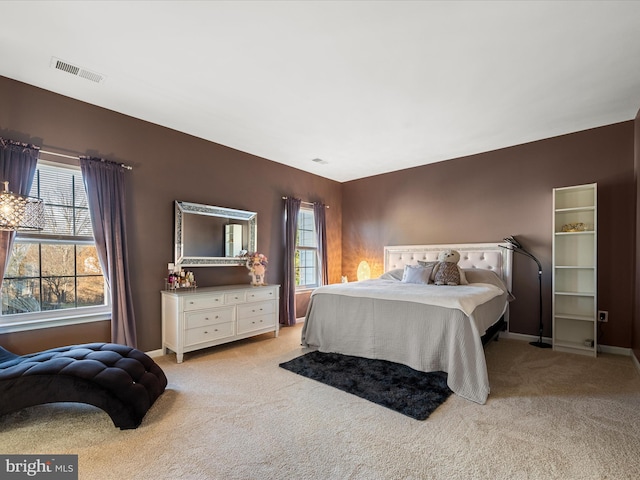 view of carpeted bedroom