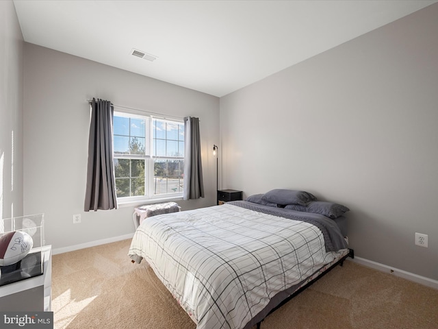 bedroom with carpet floors