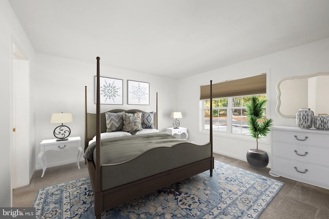 bedroom with carpet floors