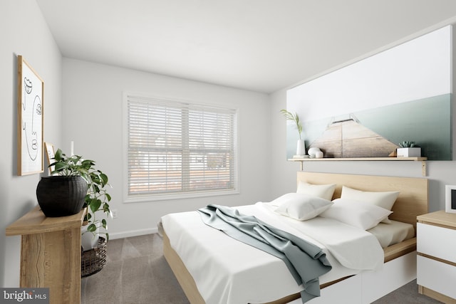 bedroom with carpet floors