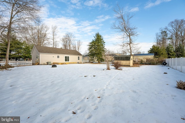 view of snowy yard