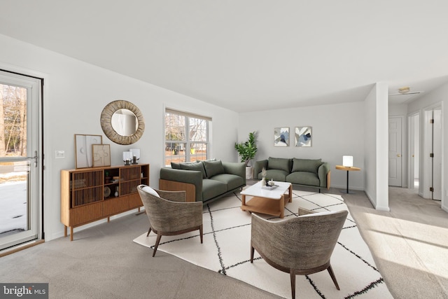 view of carpeted living room