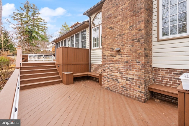 deck with stairway