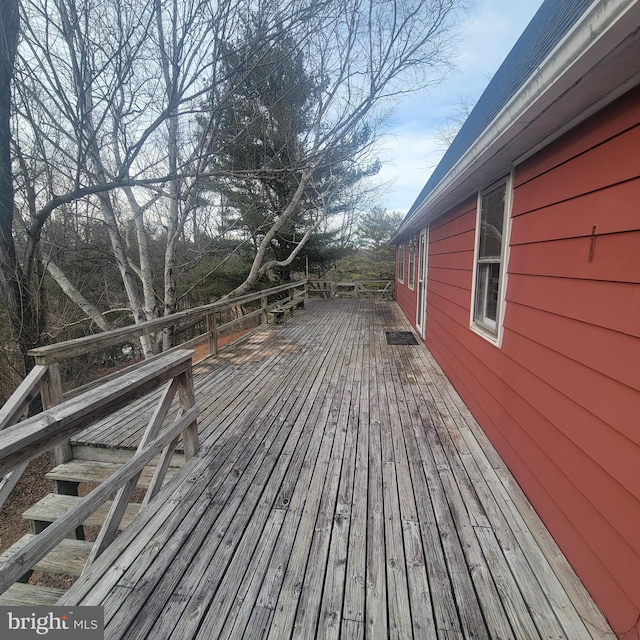 view of wooden deck