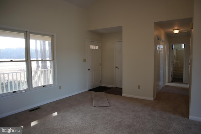 view of carpeted entryway