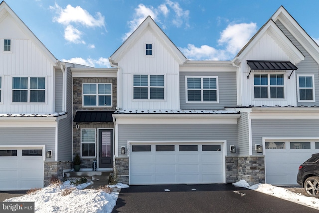 view of property with a garage