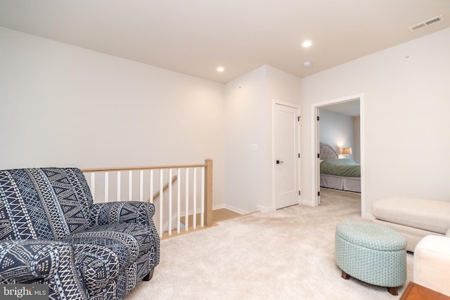 sitting room with carpet