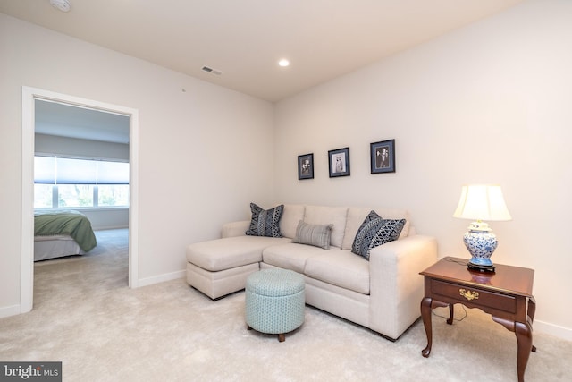 view of carpeted living room