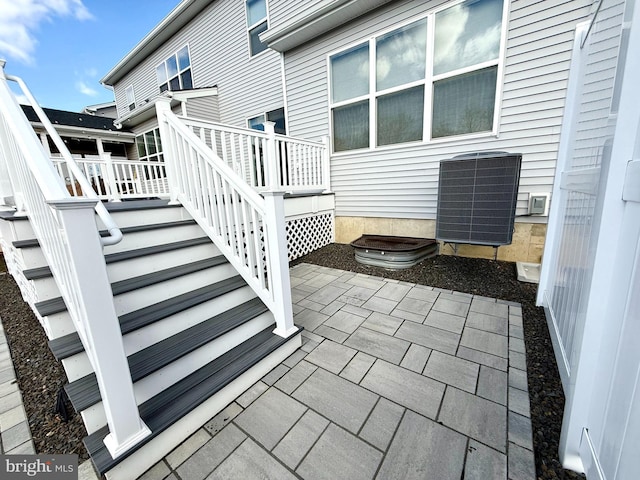 view of patio / terrace featuring central AC