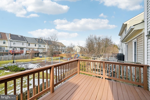 view of wooden terrace