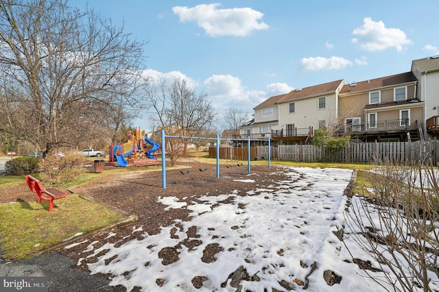 exterior space with a playground