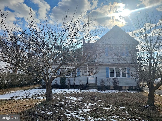 view of snowy exterior