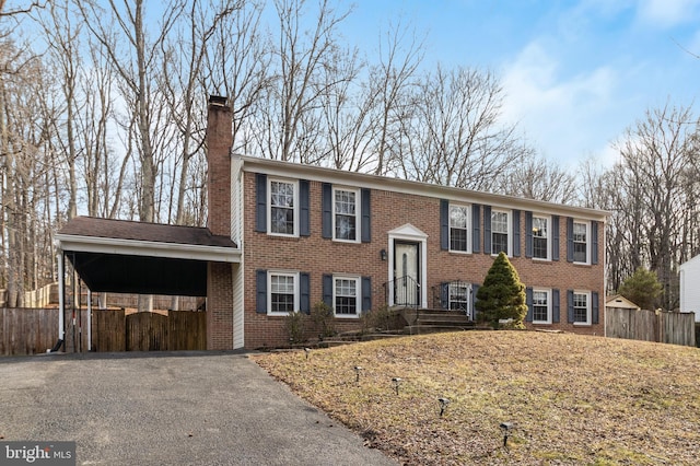 view of front of house featuring a carport