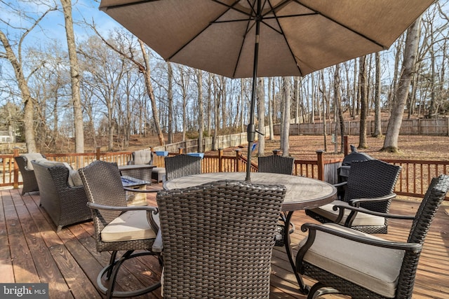 view of wooden deck