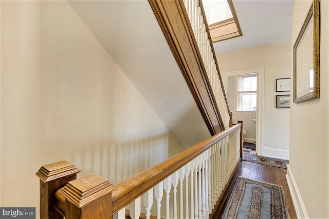 hall featuring dark hardwood / wood-style flooring