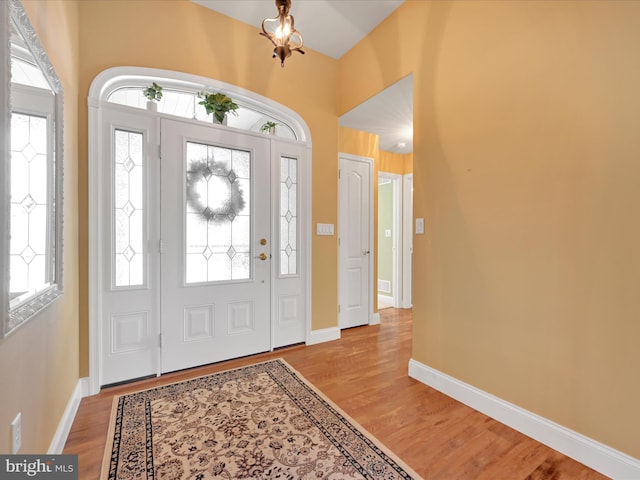 entryway featuring light hardwood / wood-style flooring and a wealth of natural light