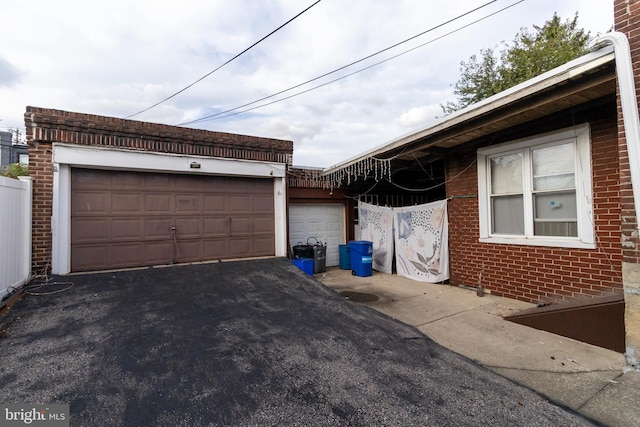 view of home's exterior with a garage