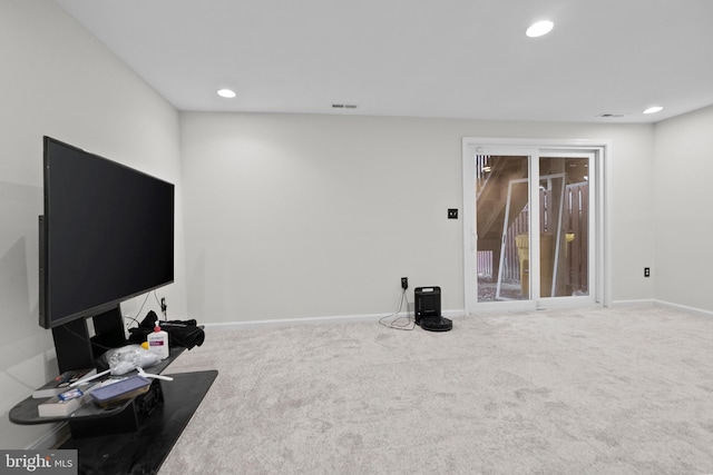 view of carpeted living room