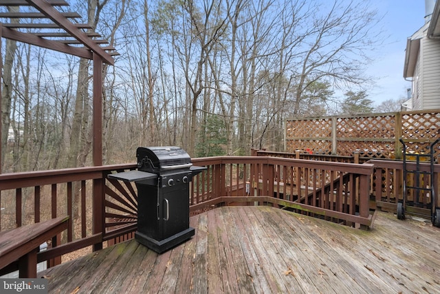 deck with grilling area