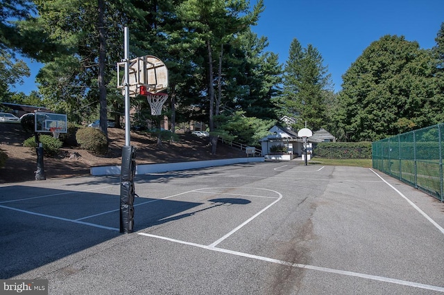 view of basketball court