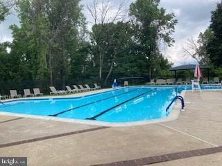 view of pool featuring a patio area