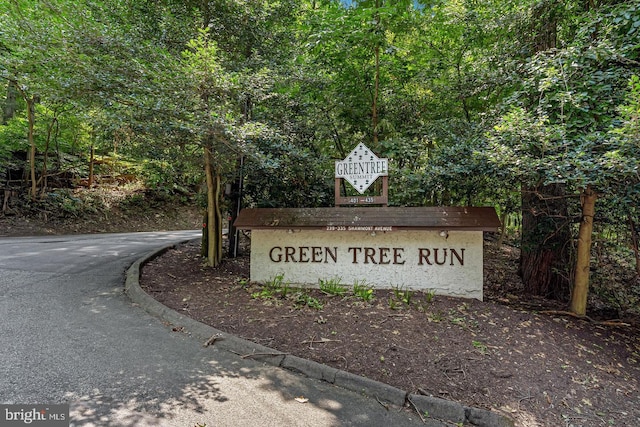 view of community sign