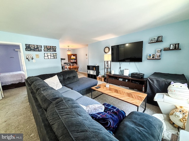 view of carpeted living room