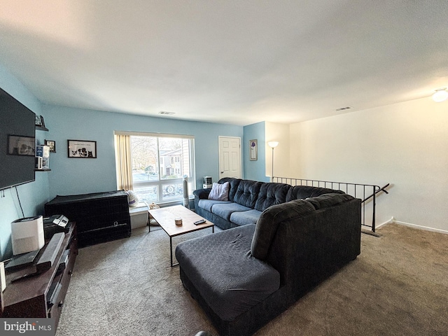 view of carpeted living room