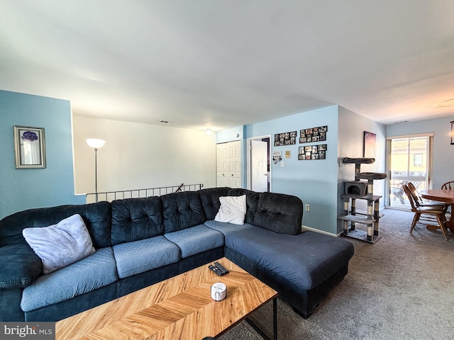 view of carpeted living room