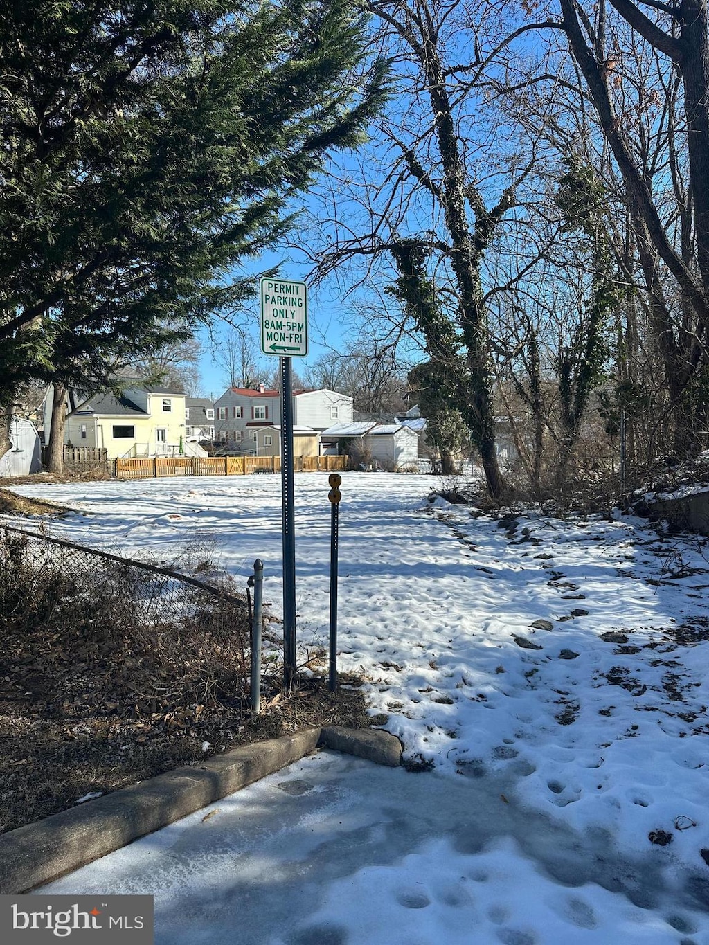 view of snowy yard