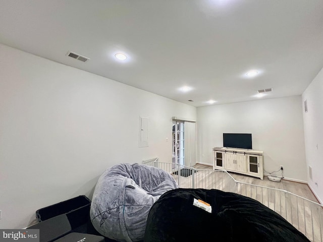 living room featuring hardwood / wood-style floors